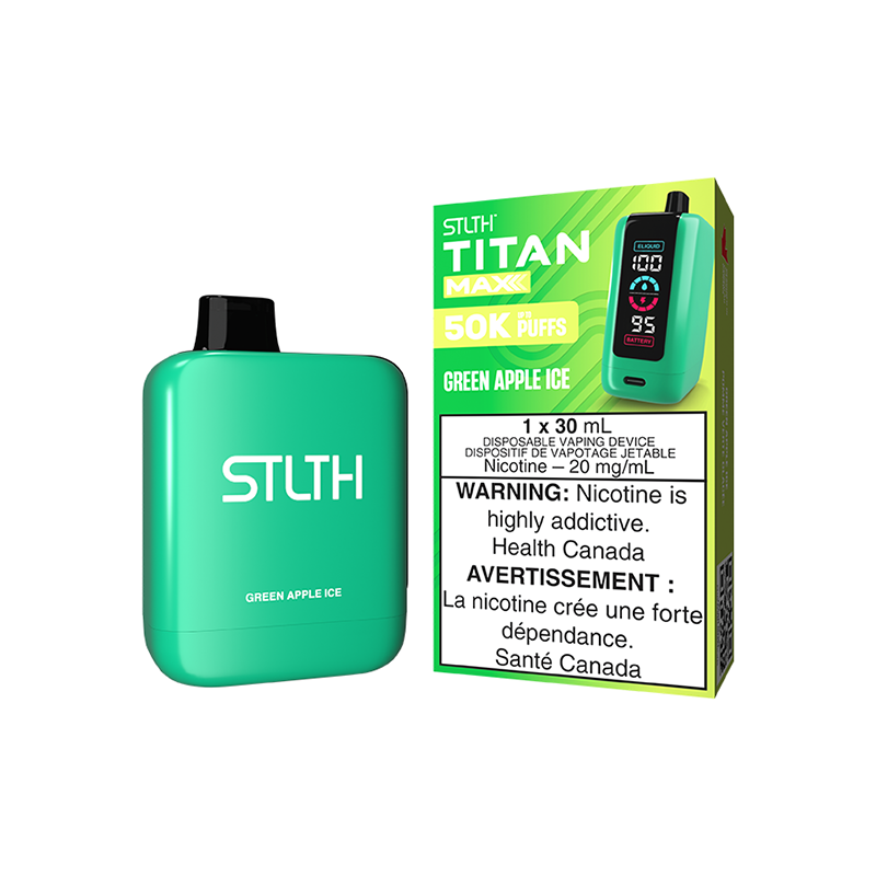 STLTH TITAN MAX DISPOSABLE - GREEN APPLE ICE