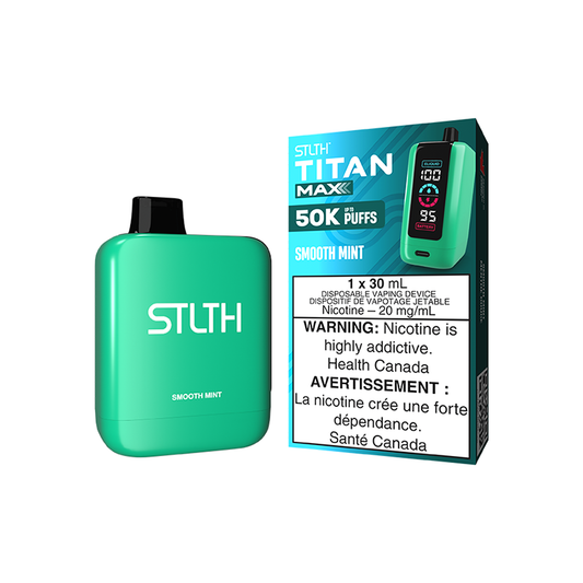 STLTH TITAN MAX DISPOSABLE - SMOOTH MINT | Buy Online | Best Vaping Experience | Long-Lasting Flavor & Performance