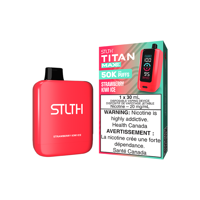 STLTH TITAN MAX DISPOSABLE - STRAWBERRY KIWI ICE | Buy Online | Best Vaping Experience | Long-Lasting Flavor & Performance