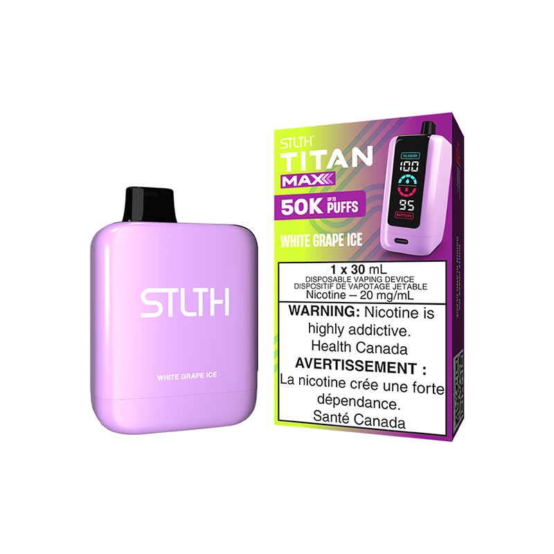 STLTH TITAN MAX DISPOSABLE - WHITE GRAPE ICE