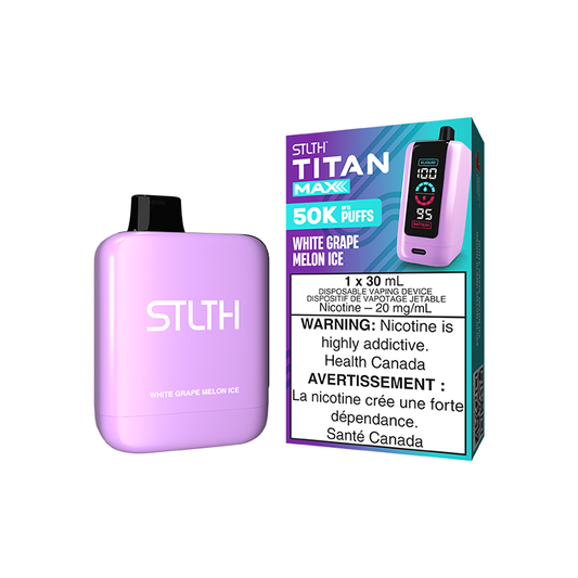 STLTH TITAN MAX DISPOSABLE - WHITE GRAPE MELON ICE | Buy Online | Best Vaping Experience | Long-Lasting Flavor & Performance