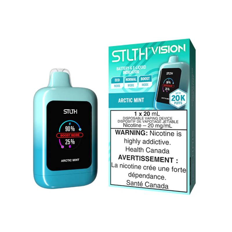 STLTH - VISION ARCTIC MINT 20K DISPOSABLE VAPE, 20ML | Buy Online | Best Vaping Experience | Long-Lasting Flavor & Performance