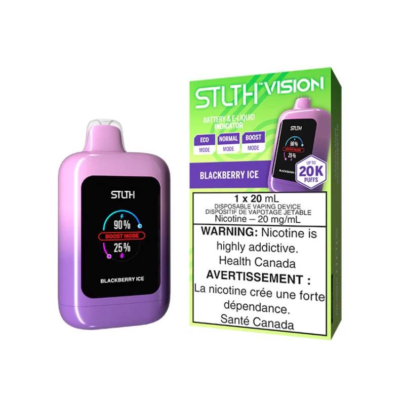 STLTH - VISION BLACKBERRY ICE 20K DISPOSABLE VAPE, 20ML