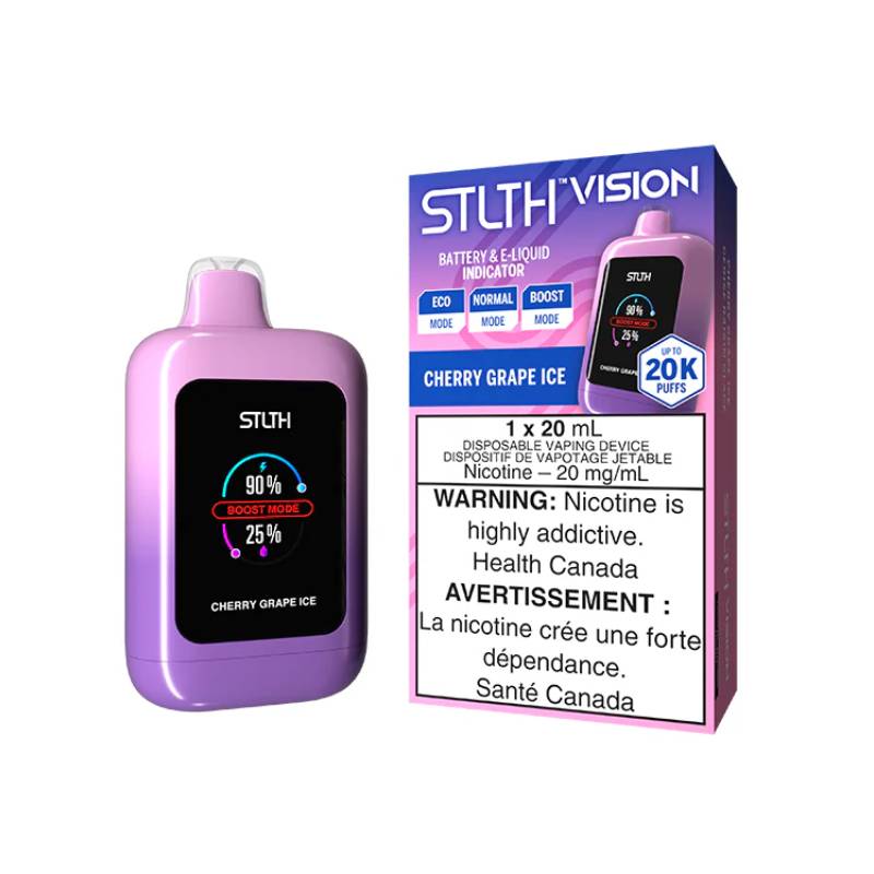 STLTH - VISION CHERRY GRAPE ICE 20K DISPOSABLE VAPE, 20ML | Buy Online | Best Vaping Experience | Long-Lasting Flavor & Performance