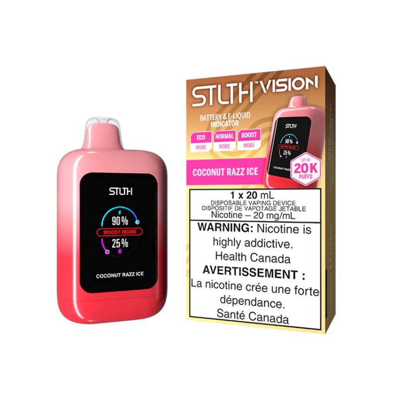 STLTH - VISION COCONUT RAZZ ICE 20K DISPOSABLE VAPE, 20ML | Buy Online | Best Vaping Experience | Long-Lasting Flavor & Performance