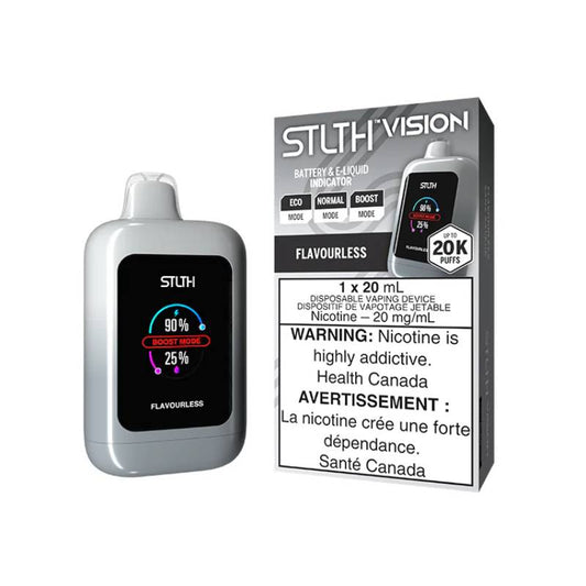 STLTH - VISION FLAVOURLESS 20K DISPOSABLE VAPE, 20ML