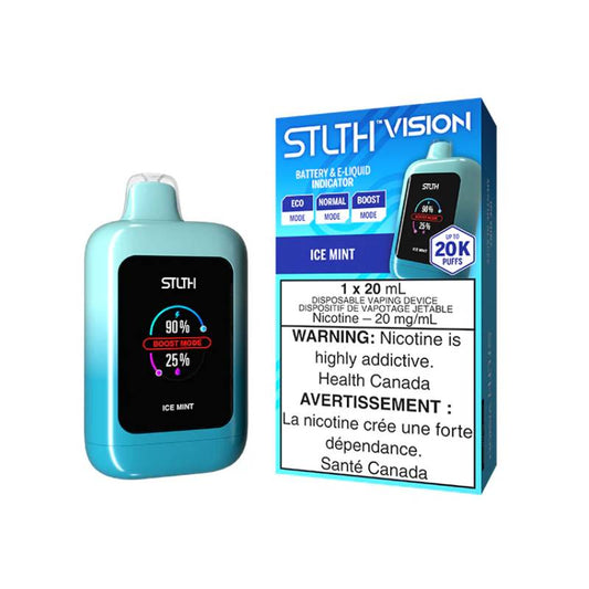 STLTH - VISION ICE MINT 20K DISPOSABLE VAPE, 20ML | Buy Online | Best Vaping Experience | Long-Lasting Flavor & Performance