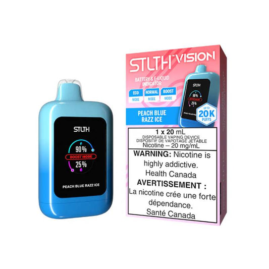 STLTH - VISION PEACH BLUE RAZZ ICE 20K DISPOSABLE VAPE, 20ML | Buy Online | Best Vaping Experience | Long-Lasting Flavor & Performance