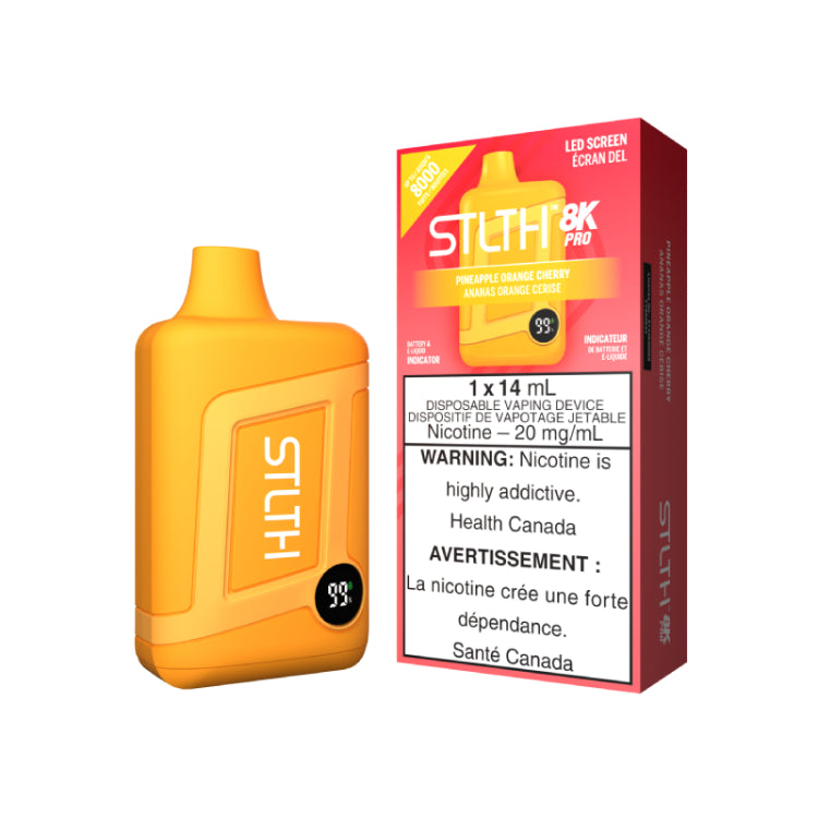 STLTH 8K PRO PINEAPPLE ORANGE CHERRY | Buy Online | Best Vaping Experience | Long-Lasting Flavor & Performance