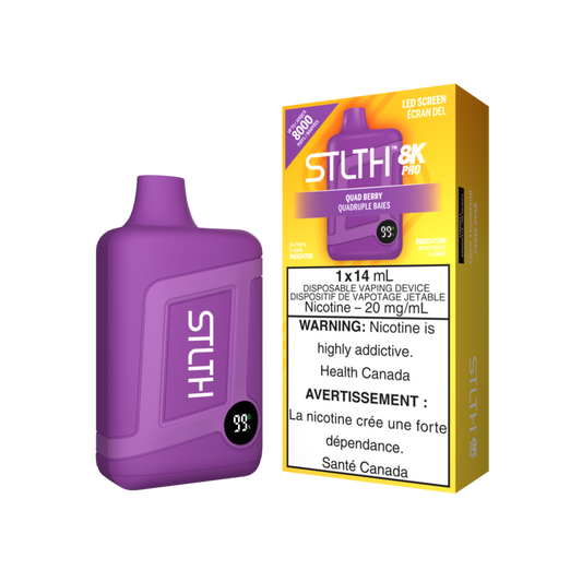 STLTH 8K PRO QUAD BERRY | Buy Online | Best Vaping Experience | Long-Lasting Flavor & Performance