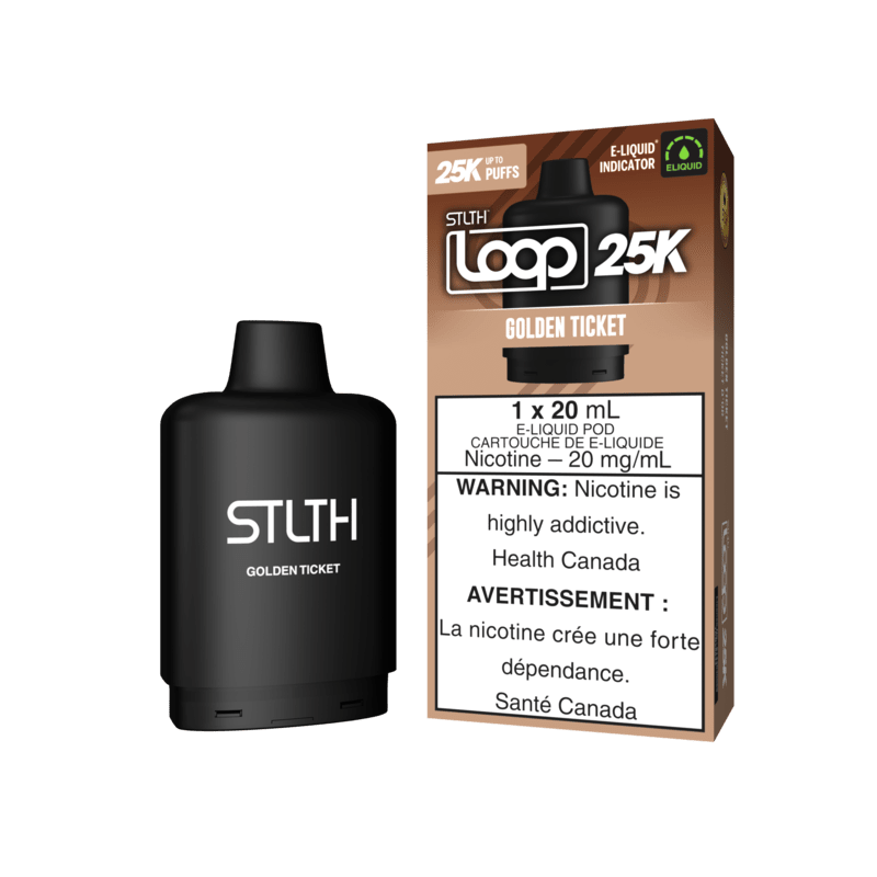 STLTH LOOP 25K POD PACK - GOLDEN TICKET | Buy Online | Best Vaping Experience | Long-Lasting Flavor & Performance