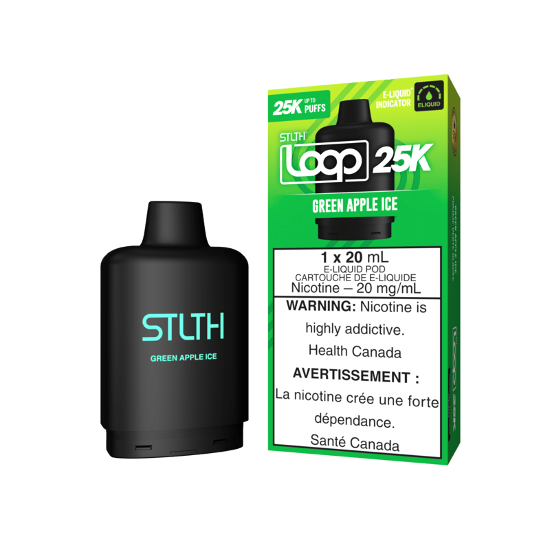 STLTH LOOP 25K POD PACK - GREEN APPLE ICE