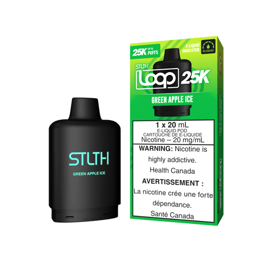 STLTH LOOP 25K POD PACK - GREEN APPLE ICE