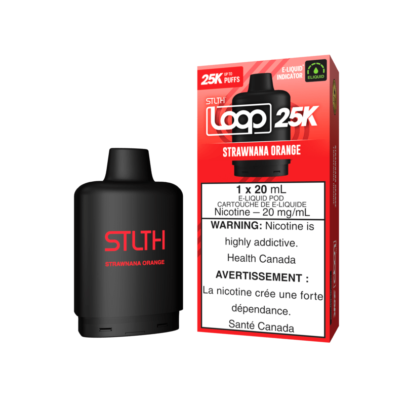 STLTH LOOP 25K POD PACK - STRAWNANA ORANGE