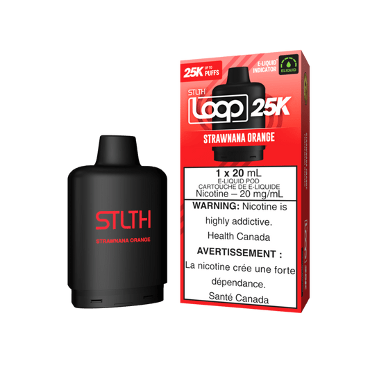 STLTH LOOP 25K POD PACK - STRAWNANA ORANGE