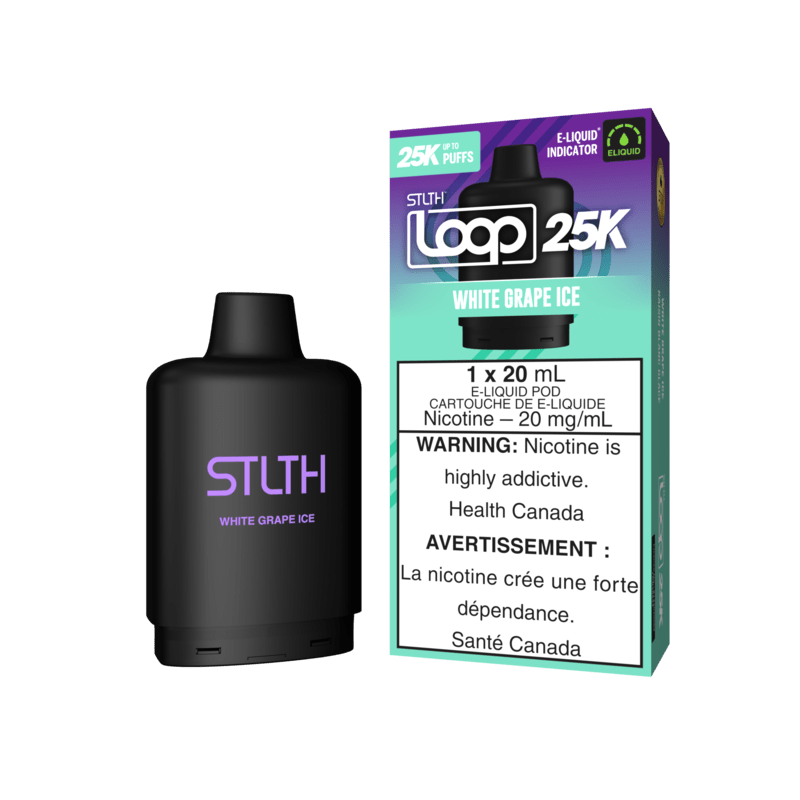 STLTH LOOP 25K POD PACK - WHITE GRAPE ICE