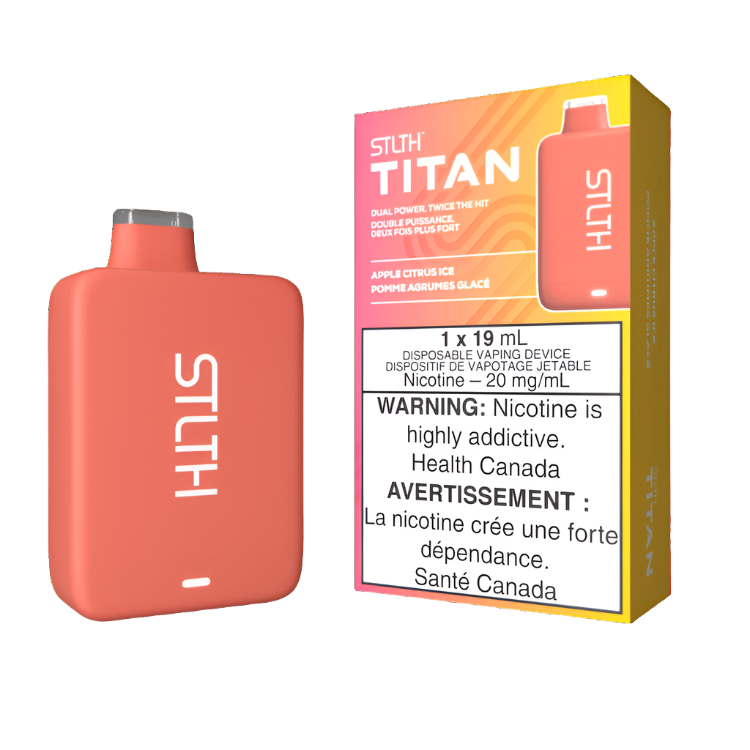 STLTH TITAN DISPOSABLE VAPE - APPLE CITRUS ICE, 10000 PUFFS