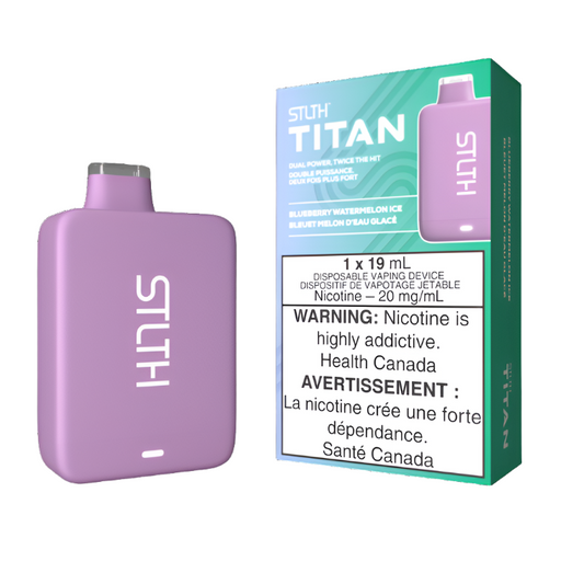 STLTH TITAN DISPOSABLE VAPE - BLUEBERRY WATERMELON ICE, 10000 PUFFS