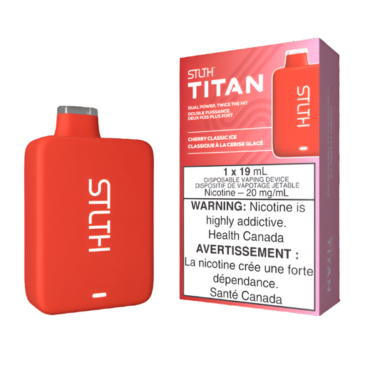 STLTH TITAN DISPOSABLE VAPE - CHERRY CLASSIC ICE, 10000 PUFFS