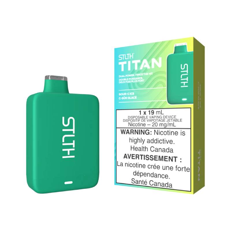 STLTH TITAN DISPOSABLE VAPE - SOUR-C ICE, 10000 PUFFS