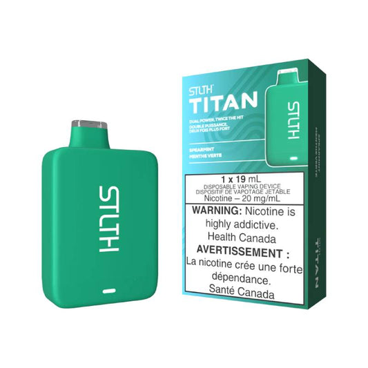 STLTH TITAN DISPOSABLE VAPE - SPEARMINT, 10000 PUFFS