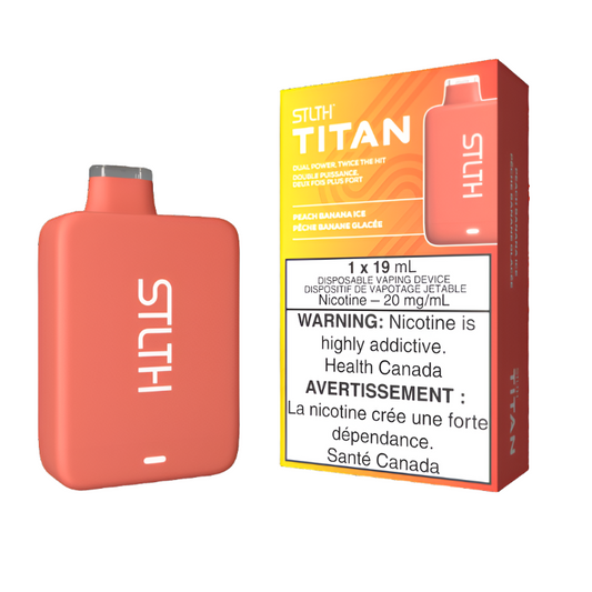 STLTH TITAN DISPOSABLE VAPE - PEACH BANANA ICE, 10000 PUFFS