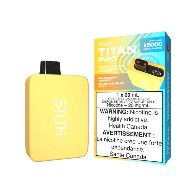 STLTH TITAN PRO DISPOSABLE - BANANA BERRY MELON ICE, 15000 PUFFS | Buy Online | Best Vaping Experience | Long-Lasting Flavor & Performance