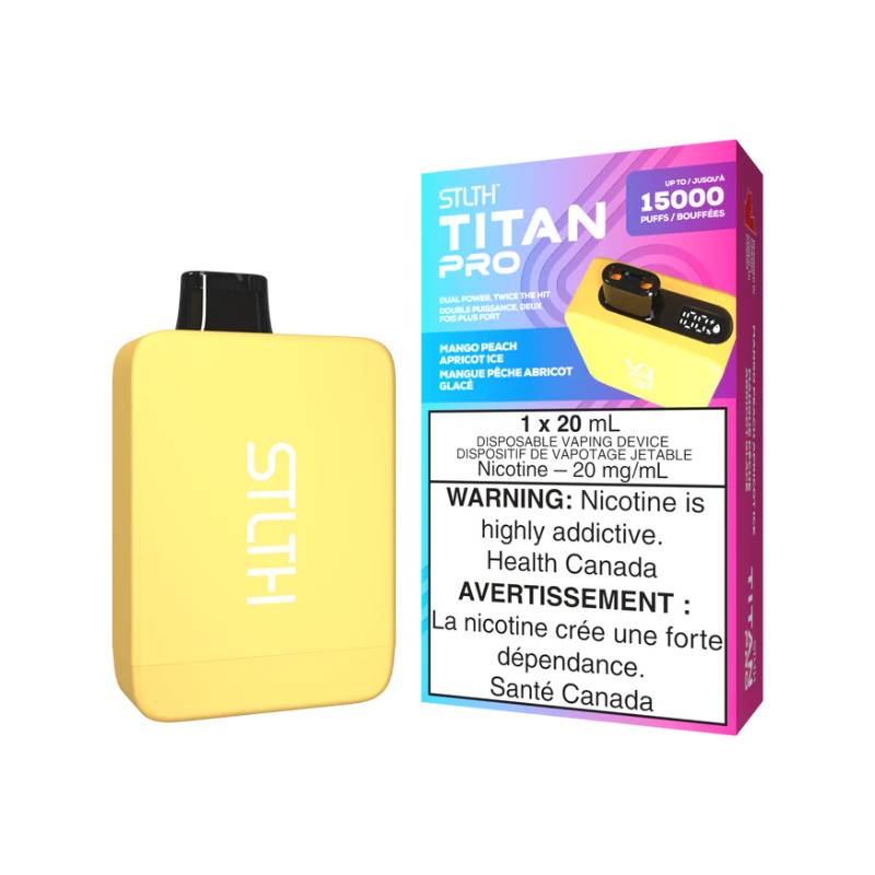 STLTH TITAN PRO DISPOSABLE - MANGO PEACH APRICOT ICE, 15000 PUFFS | Buy Online | Best Vaping Experience | Long-Lasting Flavor & Performance