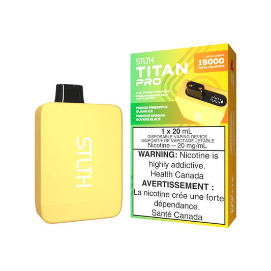 STLTH TITAN PRO DISPOSABLE - MANGO PINEAPPLE GUAVA ICE, 15000 PUFFS