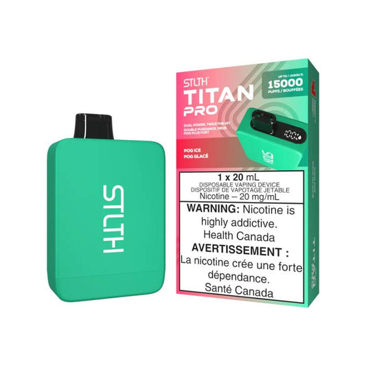 STLTH TITAN PRO DISPOSABLE - POG ICE, 15000 PUFFS | Buy Online | Best Vaping Experience | Long-Lasting Flavor & Performance