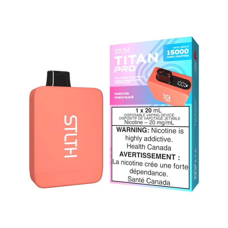 STLTH TITAN PRO DISPOSABLE - PUNCH ICE, 15000 PUFFS