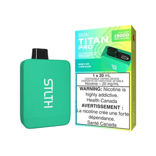 STLTH TITAN PRO DISPOSABLE - SOUR C ICE, 15000 PUFFS | Buy Online | Best Vaping Experience | Long-Lasting Flavor & Performance