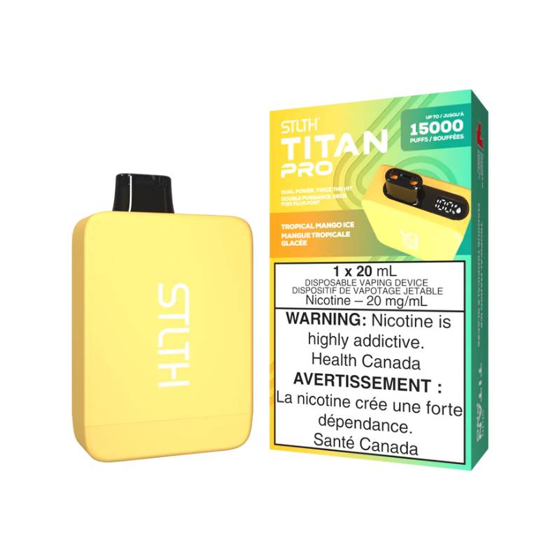 STLTH TITAN PRO DISPOSABLE - TROPICAL MANGO ICE, 15000 PUFFS