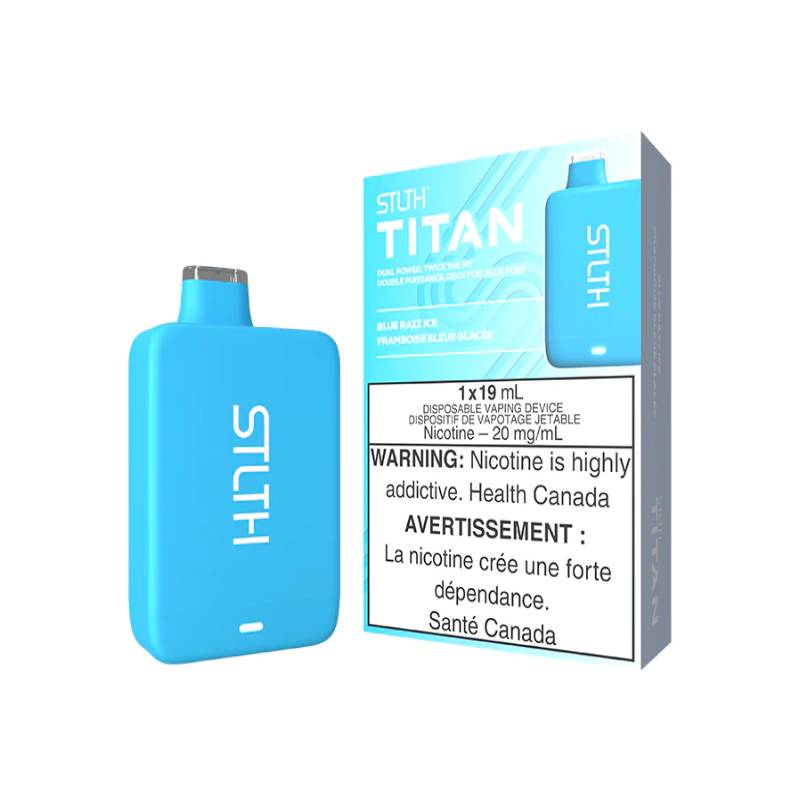 STLTH TITAN DISPOSABLE VAPE - BLUE RAZZ ICE, 10000 PUFFS