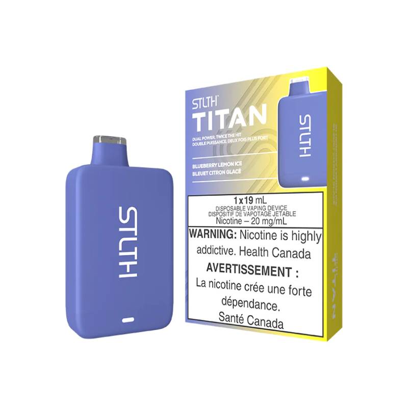 STLTH TITAN DISPOSABLE VAPE - BLUEBERRY LEMON ICE, 10000 PUFFS