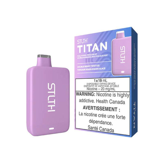 STLTH TITAN DISPOSABLE VAPE - DOUBLE BERRY TWIST ICE, 10000 PUFFS