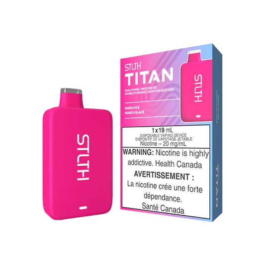 STLTH TITAN DISPOSABLE VAPE - PUNCH ICE, 10000 PUFFS