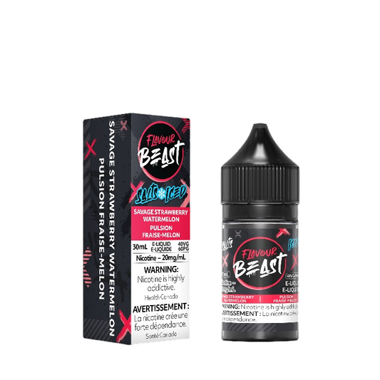 FLAVOUR BEAST SAVAGE STRAWBERRY WATERMELON SALTS E-LIQUID