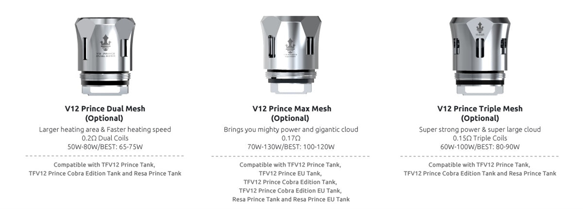 SMOK TFV12 PRINCE TANK REPLACEMENT COILS