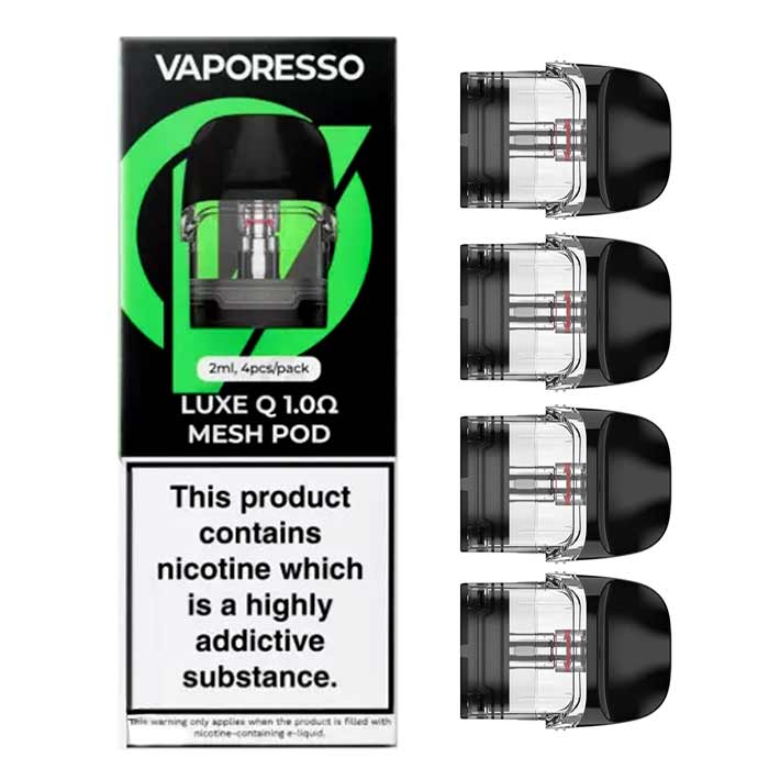 VAPORESSO LUXE QS REPLACEMENT POD (4 PACK) [CRC] | Buy Online | Best Vaping Experience | Long-Lasting Flavor & Performance