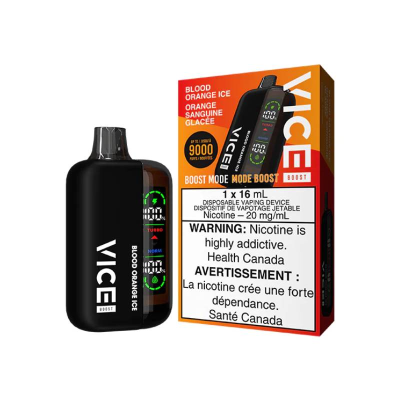 VICE BOOST DISPOSABLE VAPE - BLOOD ORANGE ICE, 9000 PUFFS