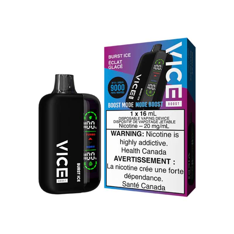 VICE BOOST DISPOSABLE VAPE - BURST ICE, 9000 PUFFS