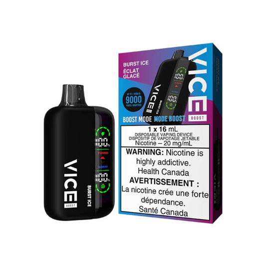 VICE BOOST DISPOSABLE VAPE - BURST ICE, 9000 PUFFS | Buy Online | Best Vaping Experience | Long-Lasting Flavor & Performance