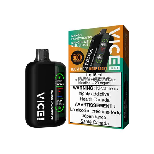 VICE BOOST DISPOSABLE VAPE - MANGO HONEYDEW ICE, 9000 PUFFS | Buy Online | Best Vaping Experience | Long-Lasting Flavor & Performance