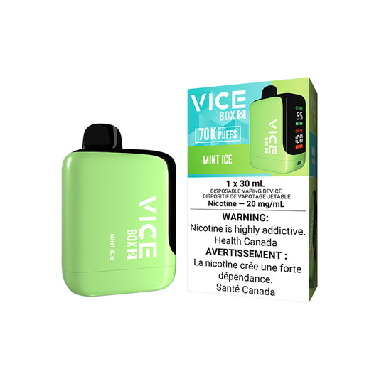 VICE BOX 2 70000 PUFF DISPOSABLE MINT ICE VAPE NEW CITY VAPES MONTREAL TORONTO SALE