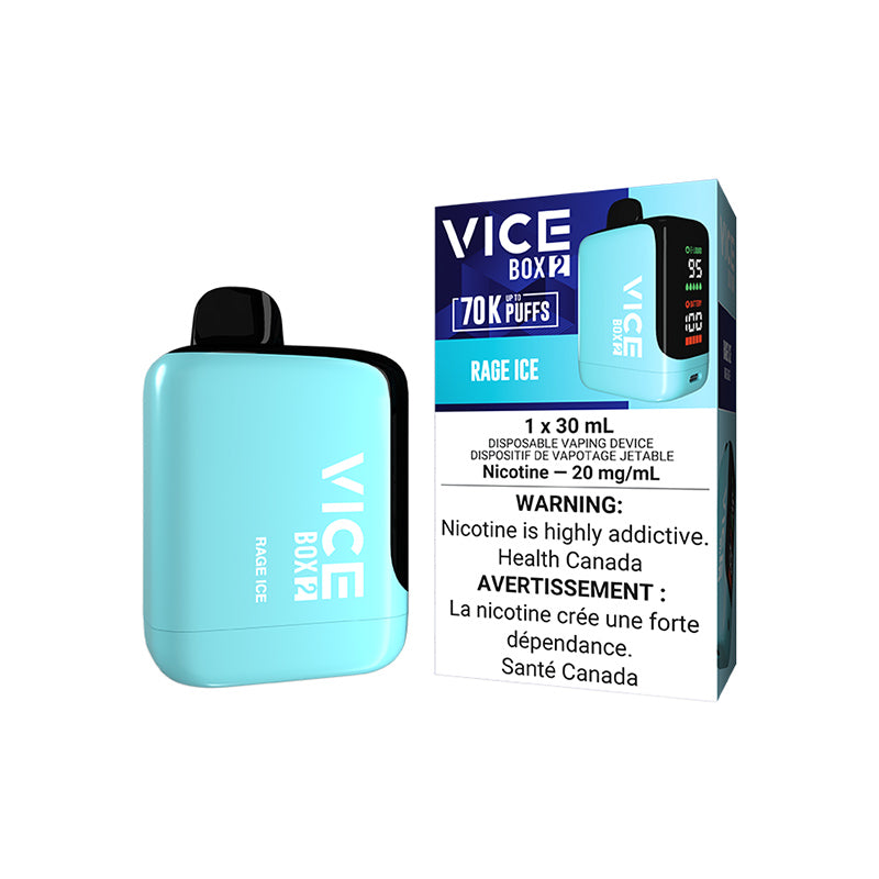 VICE BOX 2 70000 PUFF DISPOSABLE RAGE ICE VAPE NEW CITY VAPES MONTREAL TORONTO SALE