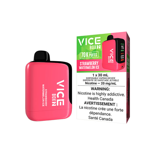 VICE BOX 2 70000 PUFF DISPOSABLE STRAWBERRY WATERMELON ICE VAPE NEW CITY VAPES MONTREAL TORONTO SALE