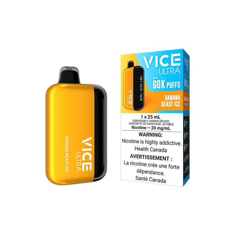 VICE ULTRA 60K DISPOSABLE - BANANA BEAST ICE | Buy Online | Best Vaping Experience | Long-Lasting Flavor & Performance