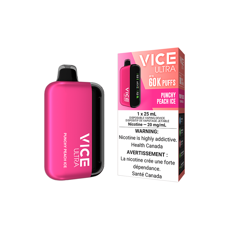 VICE ULTRA 60K DISPOSABLE - PUNCHY PEACH ICE | Buy Online | Best Vaping Experience | Long-Lasting Flavor & Performance