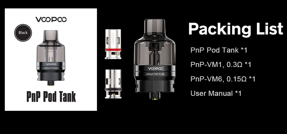 VOOPOO PNP TANK KIT 4.5ML BLACK